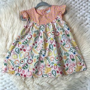 Stella McCartney dress size 6 months with matching bloomers. Fruit and spots